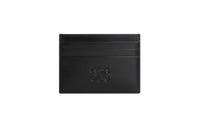 CELINE Satin Cow Leather Card Holder Tubas Men's Black