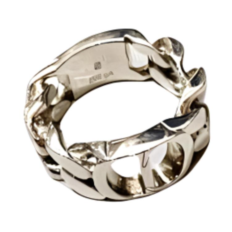 DIOR Sterling Silver Rings Men's Silver