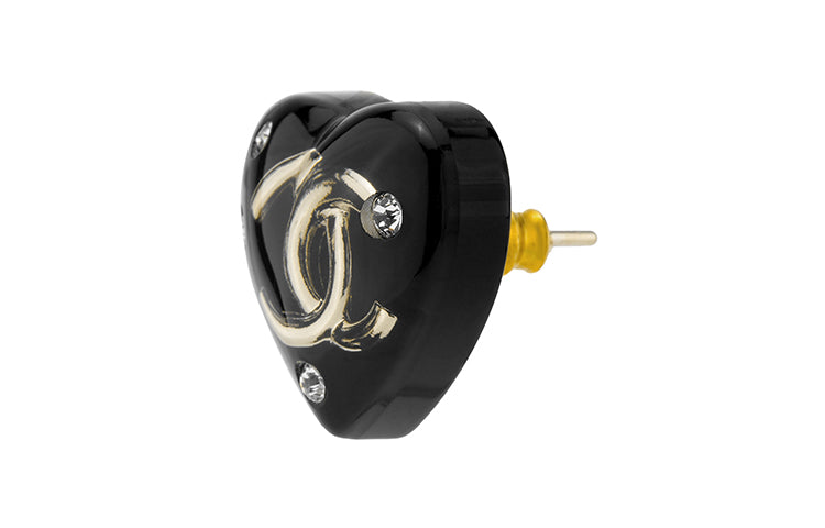 CHANEL 1986-1988 Cc Heart Earrings
