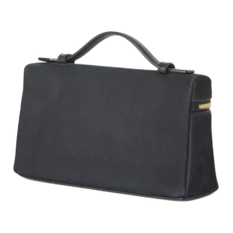 Loro Piana ExtraPocket Calfskin Shoulder Bag Crossbody Bag Handbag Regular Women's Black