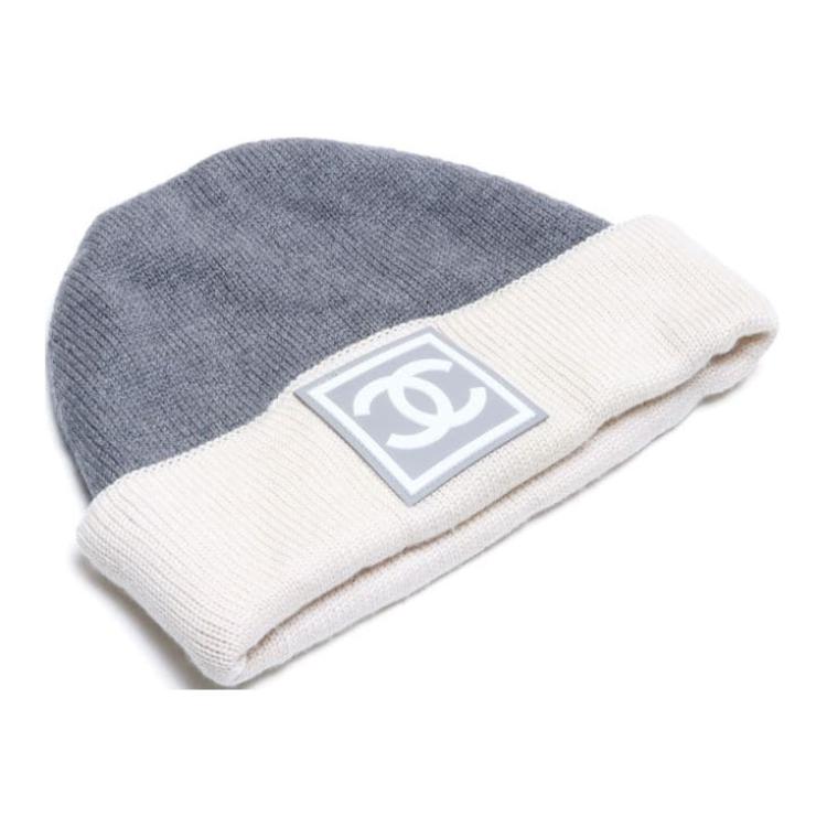 CHANEL 1990 2000s Interlocking Cc Logo Beanie