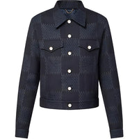 LOUIS VUITTON Damier Tailored Wool Trucker Jacket