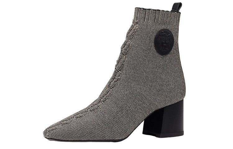 HERMES Volver Ankle Boots 6cm Women's Gray