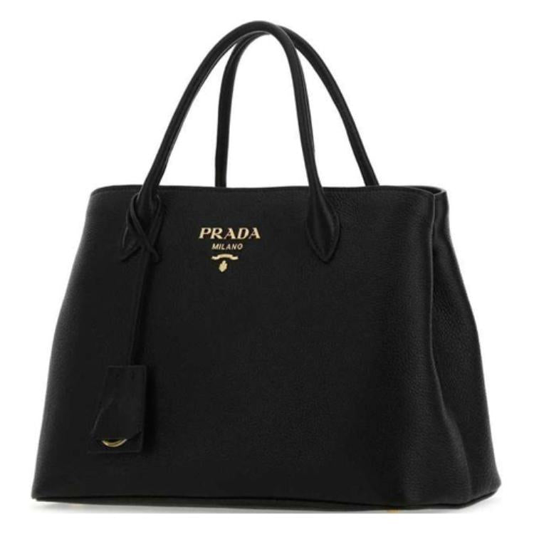 PRADA Calfskin Handbag Women's Black
