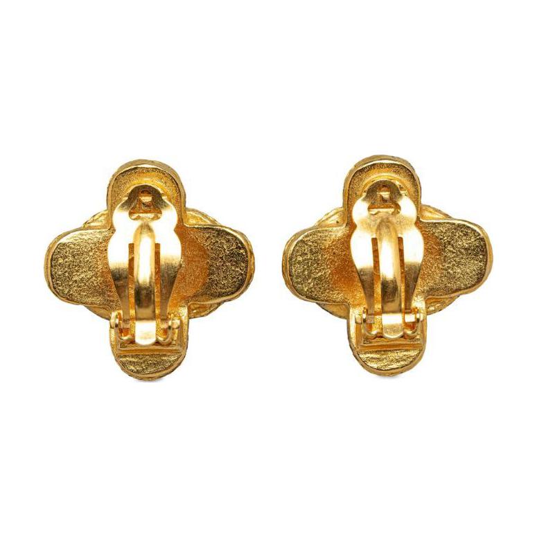 CHANEL 1994 Cc Cross Clip on Earrings