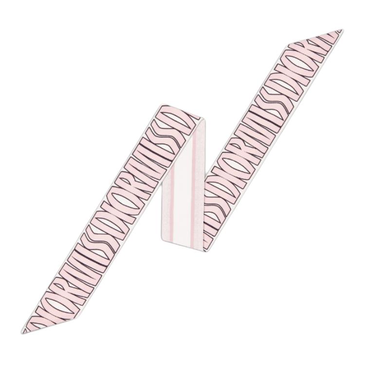 DIOR Silk Silk Scarves Women's Light Pink
