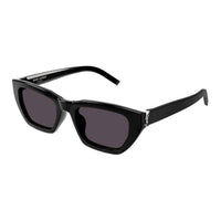 SAINT LAURENT Acetate Rectangular Sunglasses Women's Black