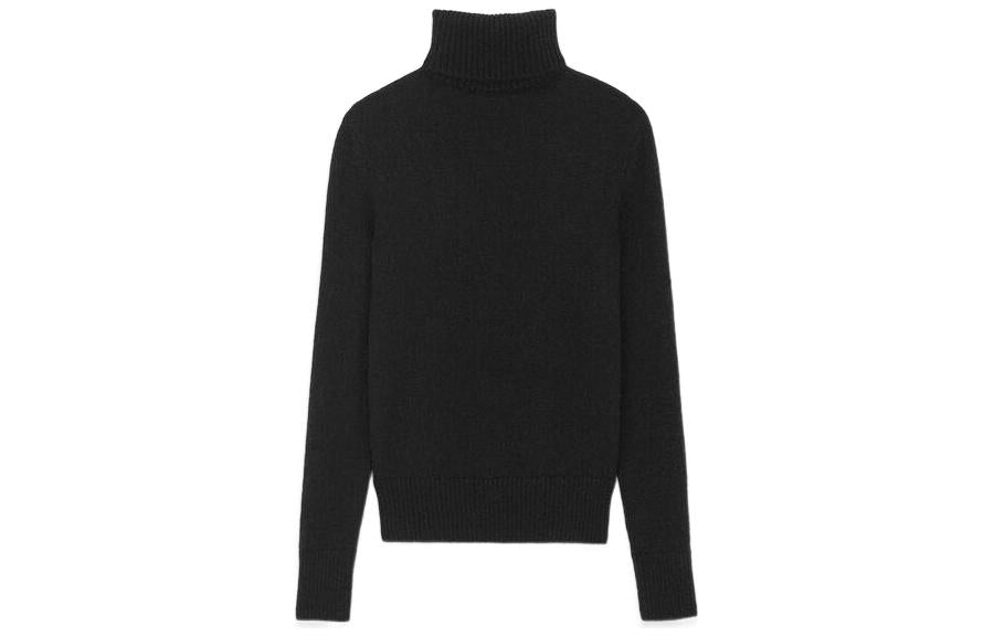 سترة SAINT LAURENT ذات الياقة المدورة والأكمام الطويلة