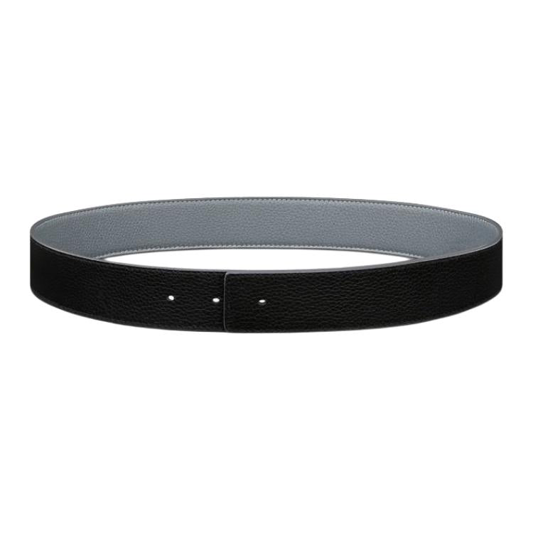 DIOR Calfskin Leather Belts Men's Gray/Black Width: 3.5cm