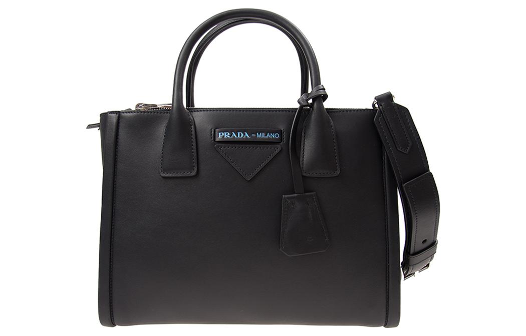 PRADA Calfskin Shoulder Bag Crossbody Bag Handbag Women's Black