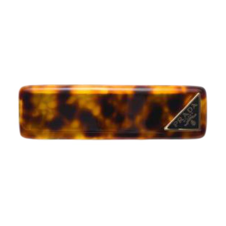 PRADA Enamel Hair Clips Women's Tortoiseshell