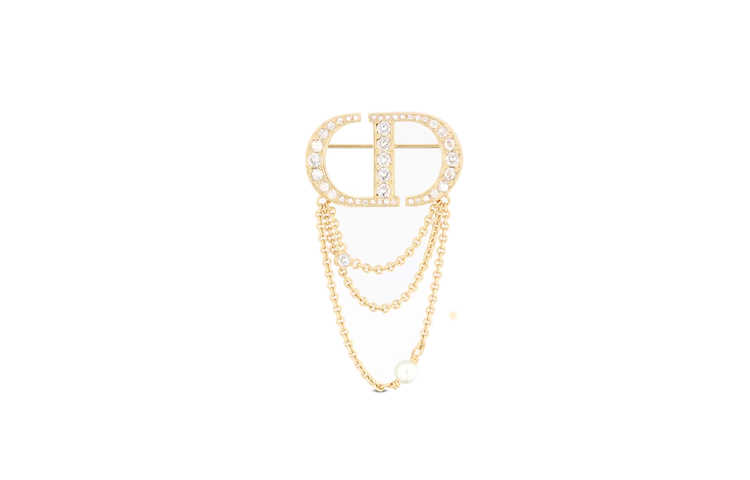 DIOR 2020s Cd Crystal Brooch