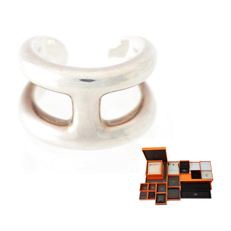 HERMES 925 Sterling Silver Rings Women's Silver
