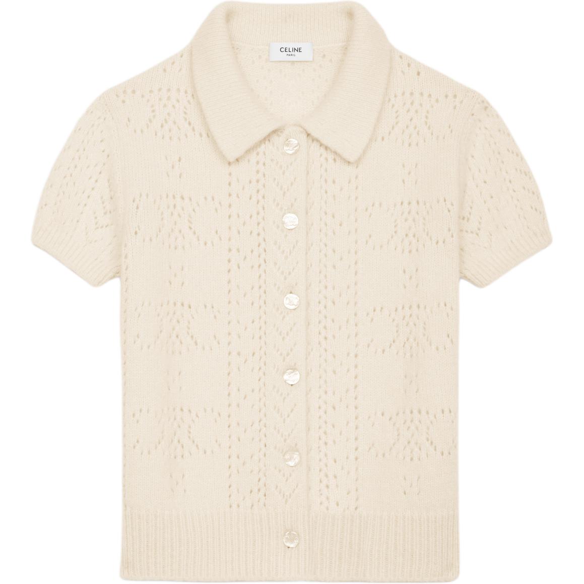 CELINE Cardigan In Pointelle Cashmere