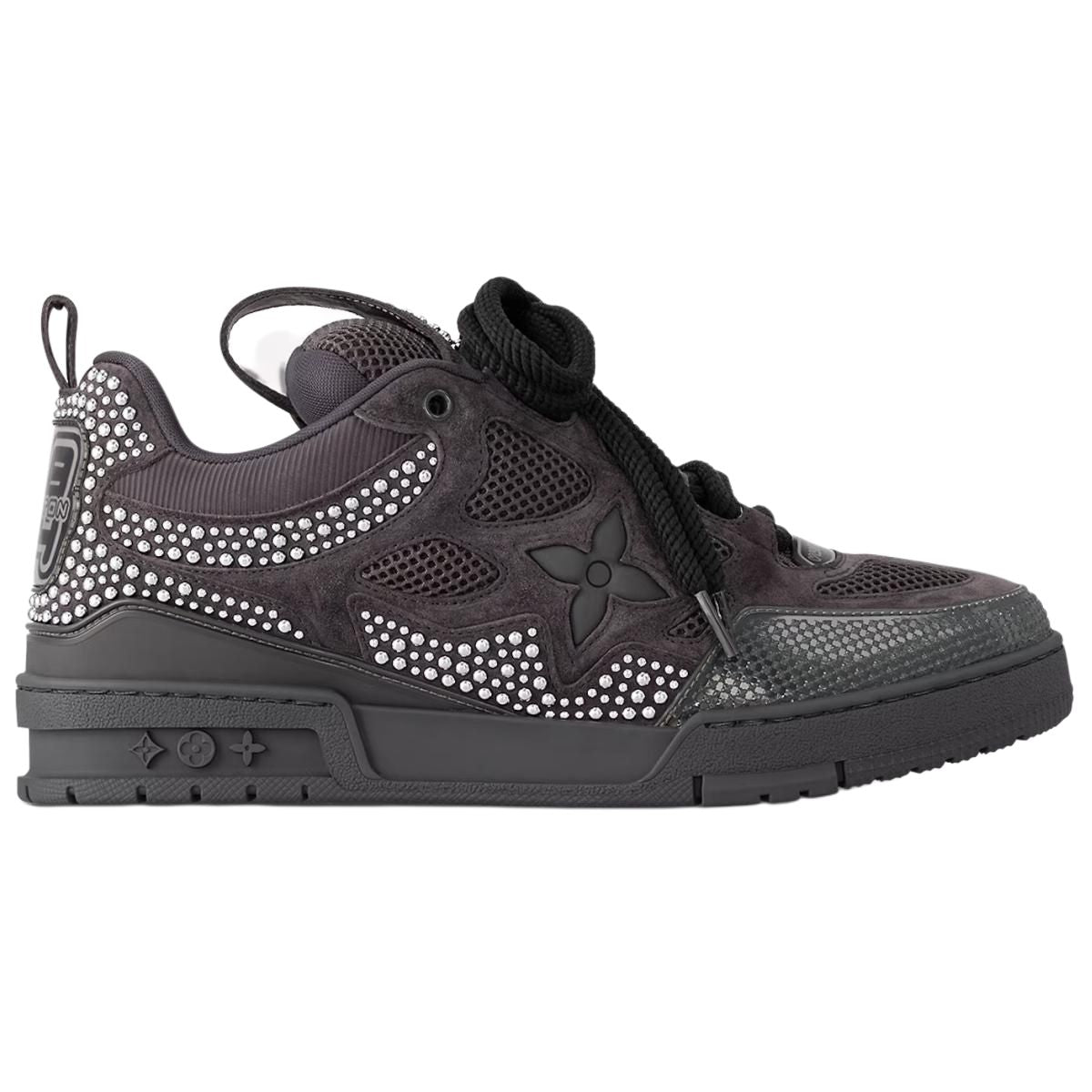 LOUIS VUITTON Skate Low Top Skateboard Shoes Men's Gray