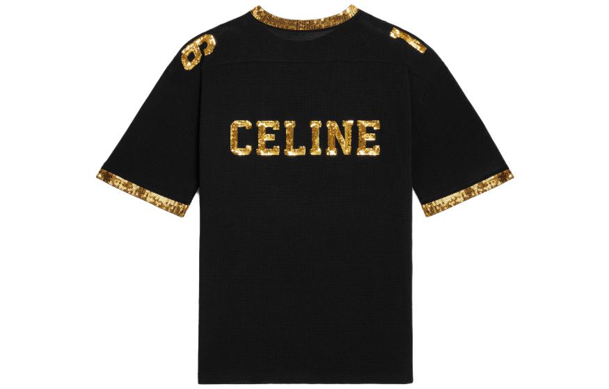 CELINE 16 Oversized Embroidered T Shirt