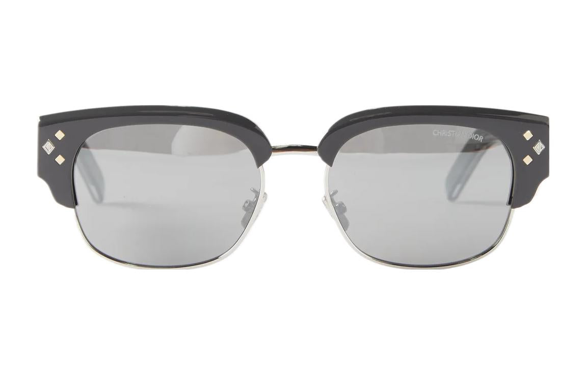 DIOR Acetate Irregular Shape Sunglasses Men's Gray