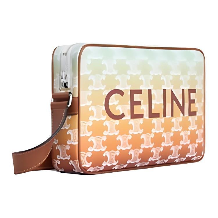 CELINE Canvas Messenger Bag, Shoulder Bag, Crossbody Bag Medium Size Men's Multicolor