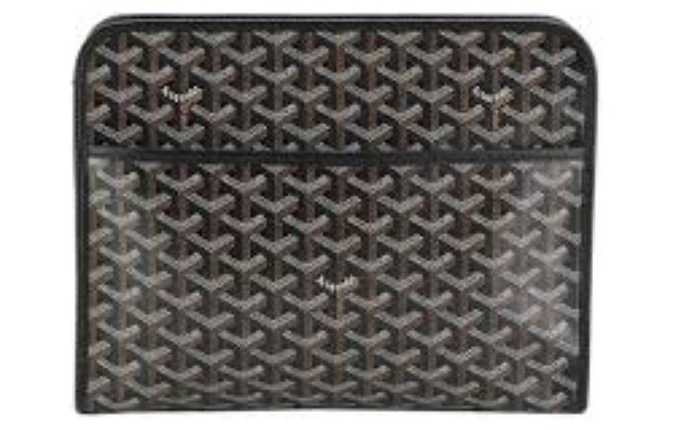 GOYARD JOUVENCE Canvas With Leather Travel Storage Bags Handheld Toiletry Bags Medium Size Unisex Black