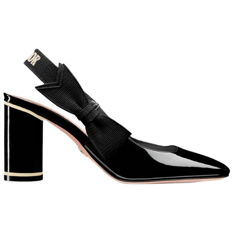 DIOR Miss Dior Chunky Heel High Heels 8cm Women's Black