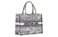 DIOR Embroidery Tote Bag, Shopping Bag, Handbag Medium Size Women's Black