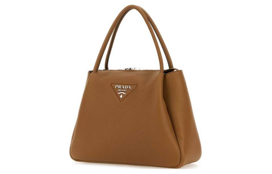 PRADA Calfskin Handbag Women's Brown