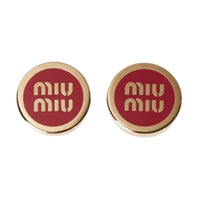 MIU MIU Logo-lettering Stud Earrings