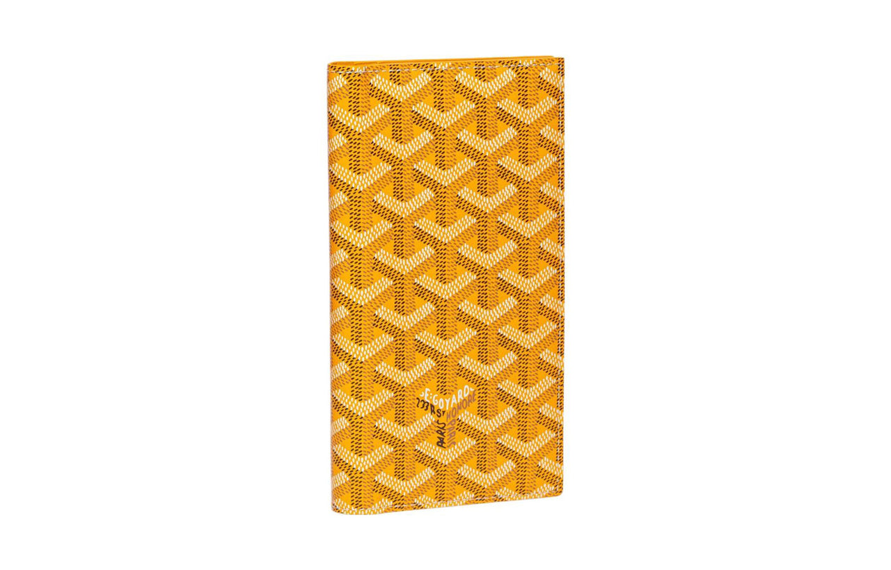 GOYARD SAINT-ROCH Canvas With Leather Dog's Teeth Wallet Unisex Yellow