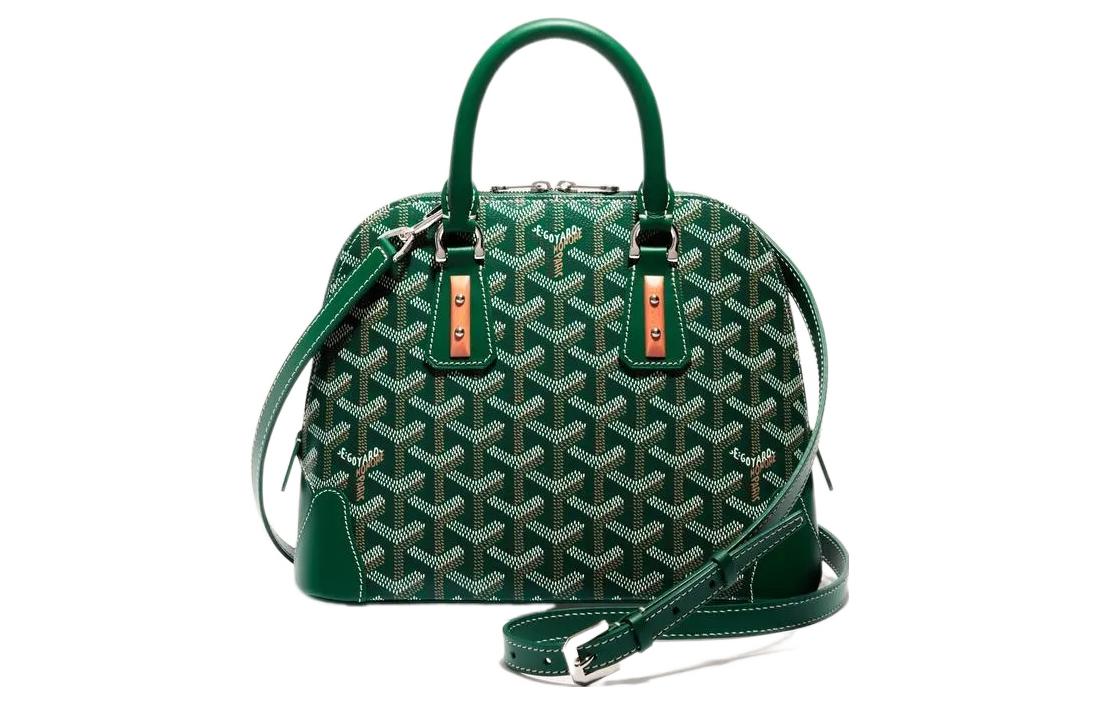 GOYARD Cow Leather Dog's Teeth Bag Straps Small Size Unisex Green