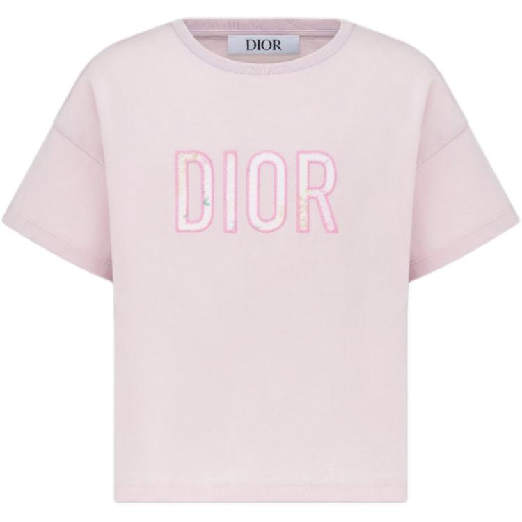 DIOR FW24 T Shirt Light Purple Kids'