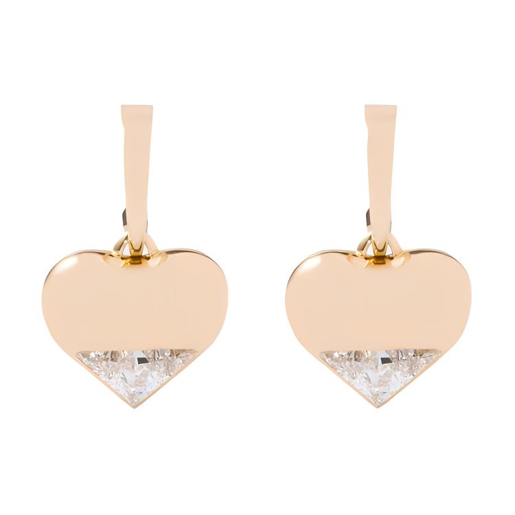 PRADA Diamond Earrings Women's Gold