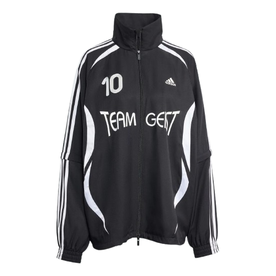 (WMNS) adidas ADILENIUM 4 Teamgeist Oversized Track Top 'Black' KE7569