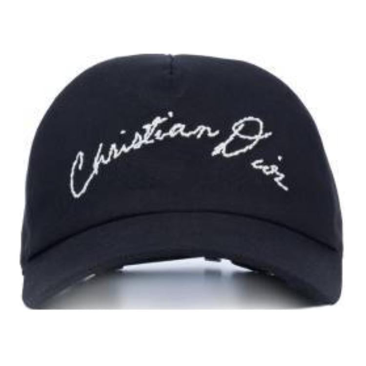 DIOR Logo Manuscript Emboirdered Baseball Cap