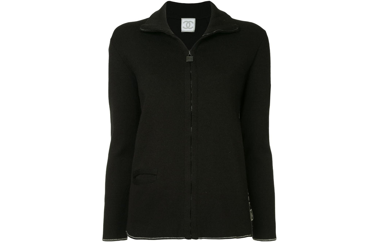 CHANEL 1996 Patch sleeve Cashmere Top