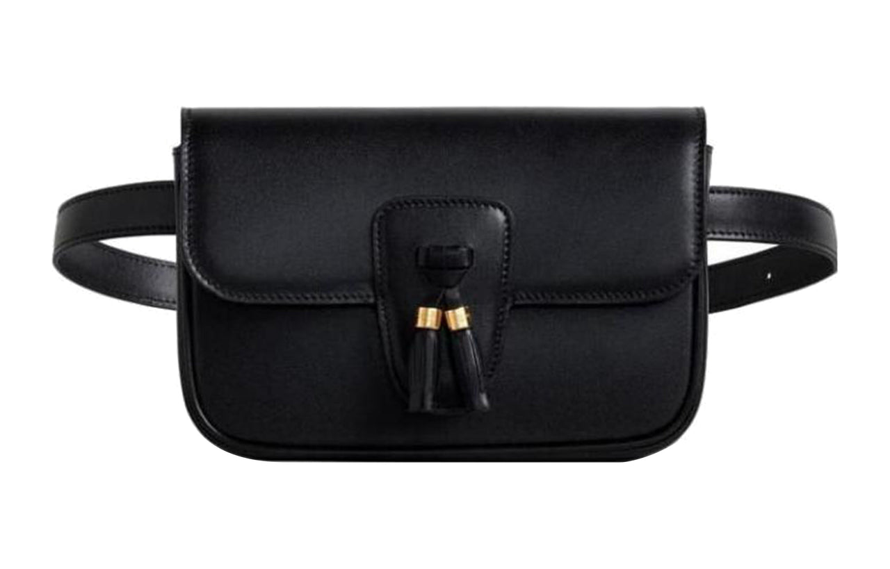 CELINE Calfskin Fanny Pack Regular Women's Black