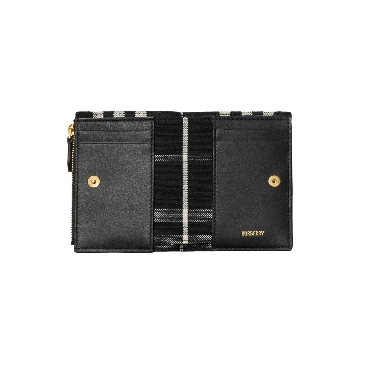 (WMNS) Burberry 26 Bloomsbury Wallet 'Black Calico Beige' 81197541
