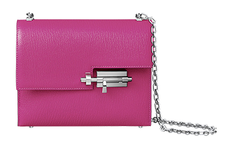 HERMES Verrou Mysore Goat Skin Handgun Bag Shoulder Bag Crossbody Bag Women's Mulan Pink
