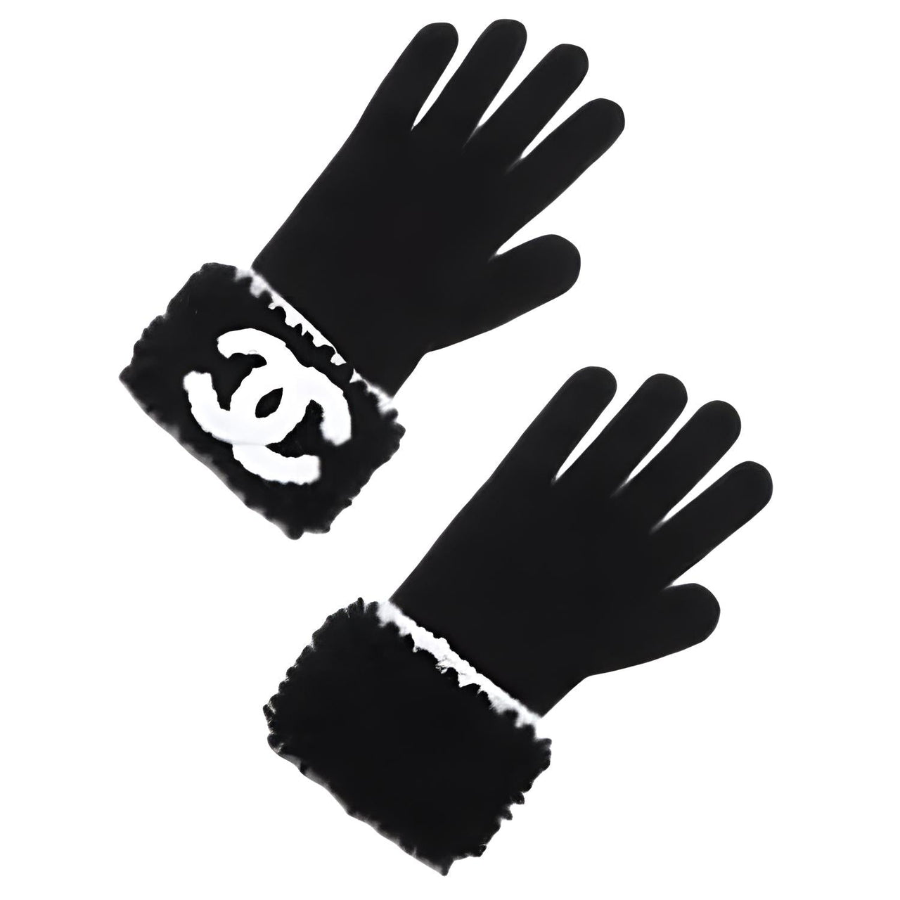 CHANEL - Knit Gloves Unisex Black