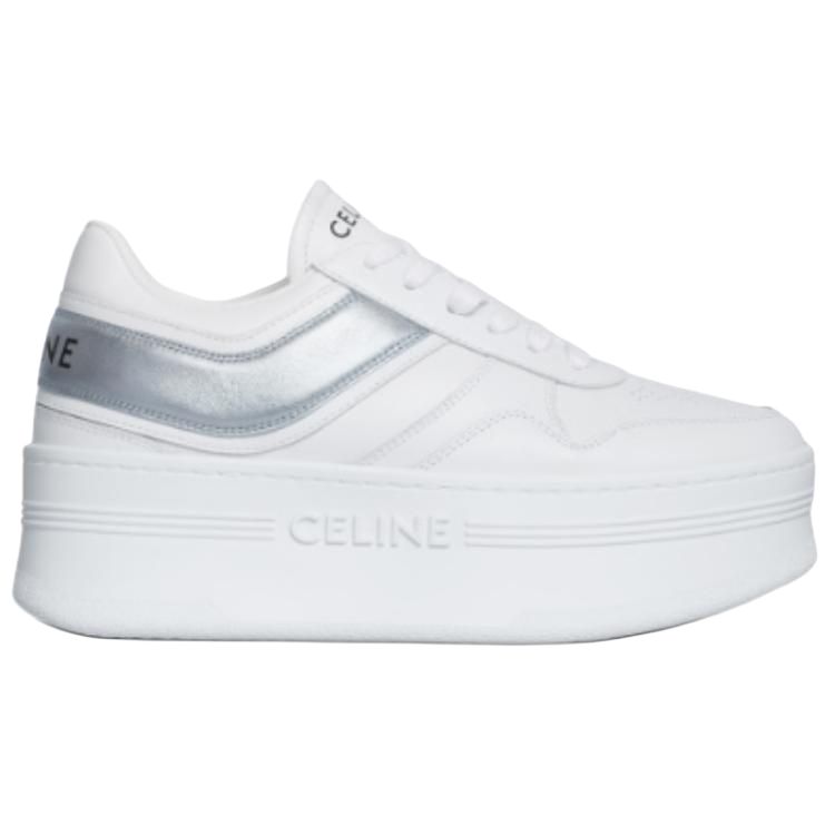 CELINE Block Low Top Skateboard Shoes Women's White