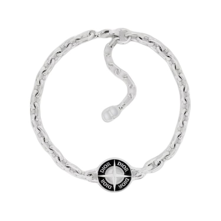 DIOR Brass Resin Bracelets Men's Silver