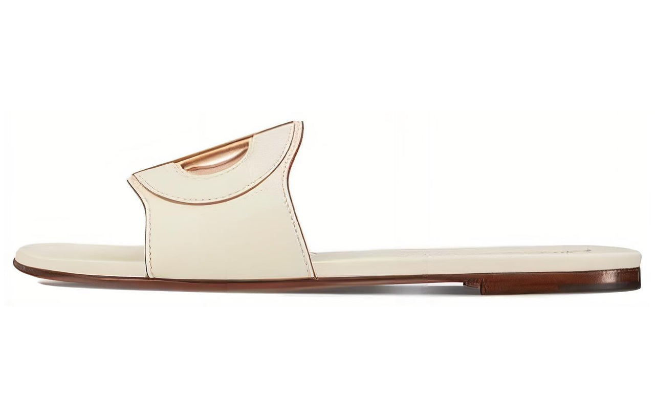 DIOR D Club Slide Slippers Women's Ecru
