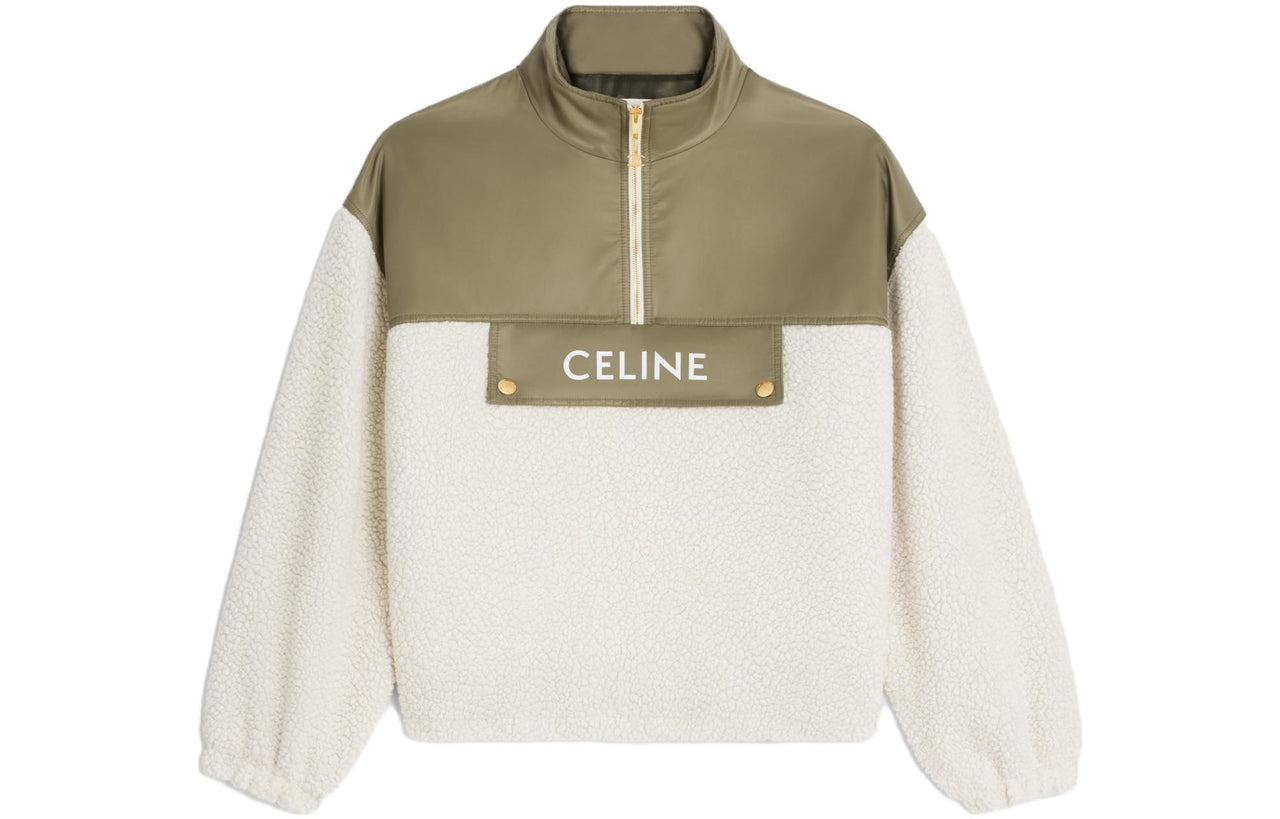 CELINE Cashmere Shearling Jacket Grege/Khaki