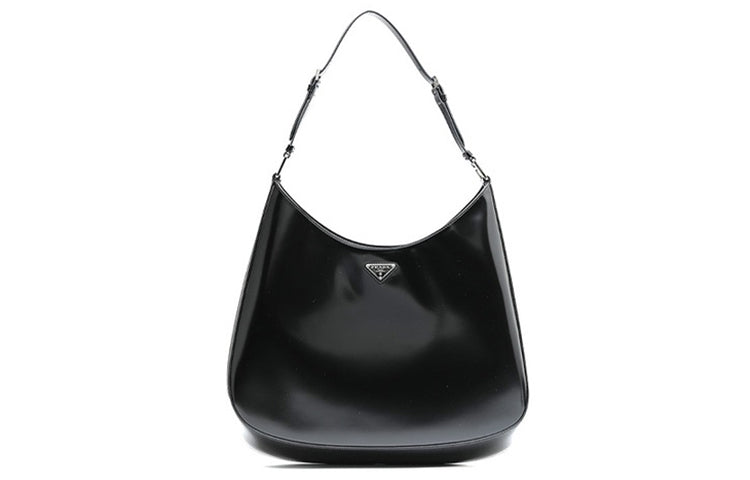 PRADA Cleo Leather Shoulder Bag Women's Black