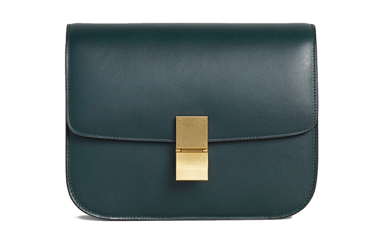 CELINE Classic Bo Polished Cow Leather Block Bag Crossbody Bag Shoulder Bag Women's Amazon Green