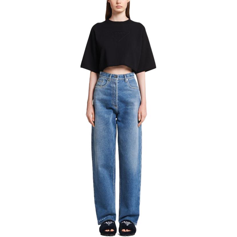 PRADA Crop Tops Women's Black