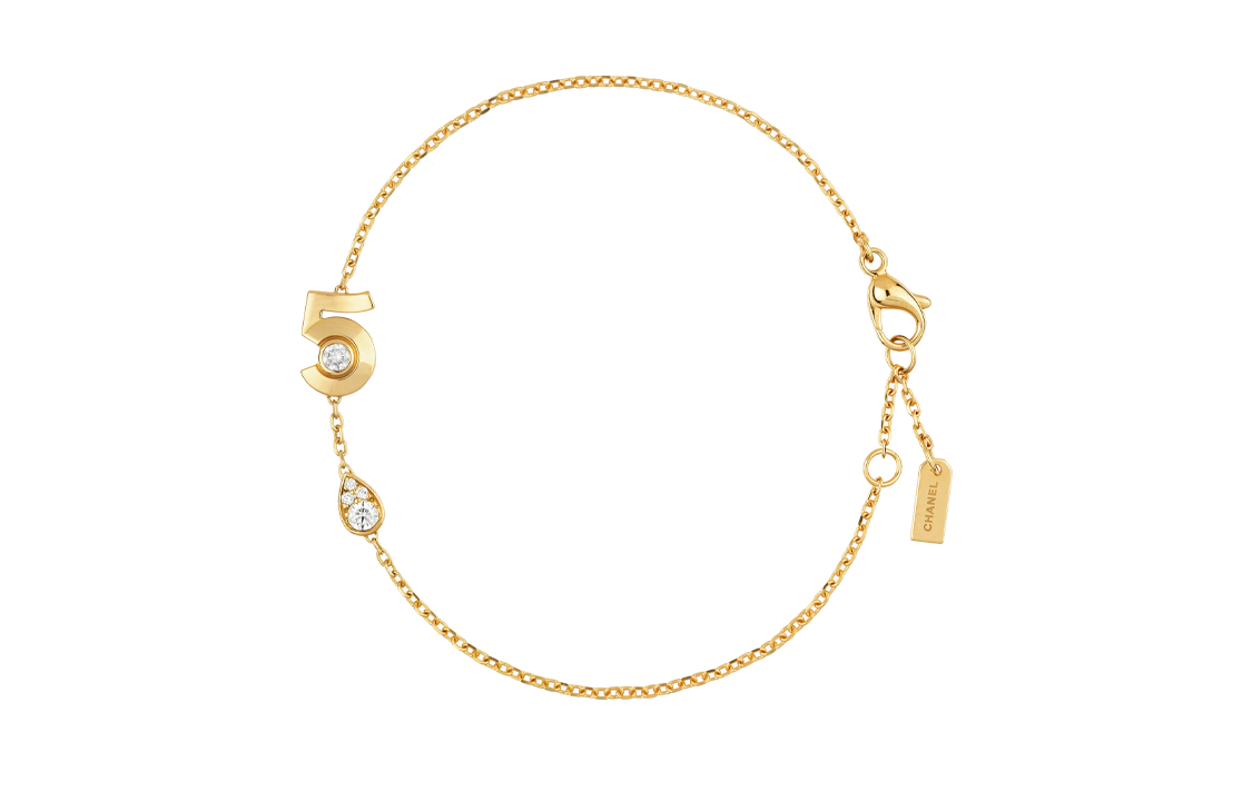 CHANEL 18k Gold Diamonds Bracelets Unisex Gold