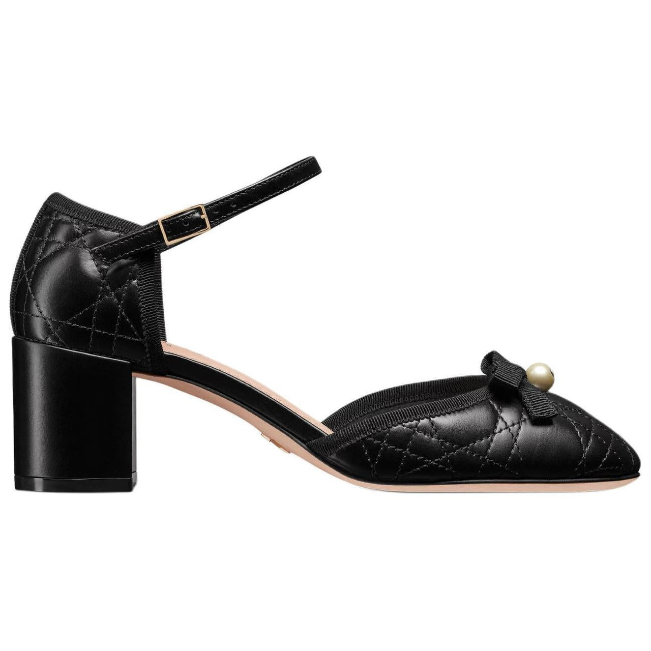 DIOR Chunky Heel High Heels 5.5cm Women's Black
