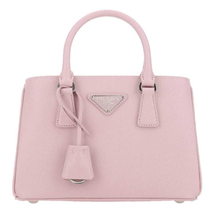 PRADA Cow Leather Tote Bag Shopping Bag Handbag Women's Pink