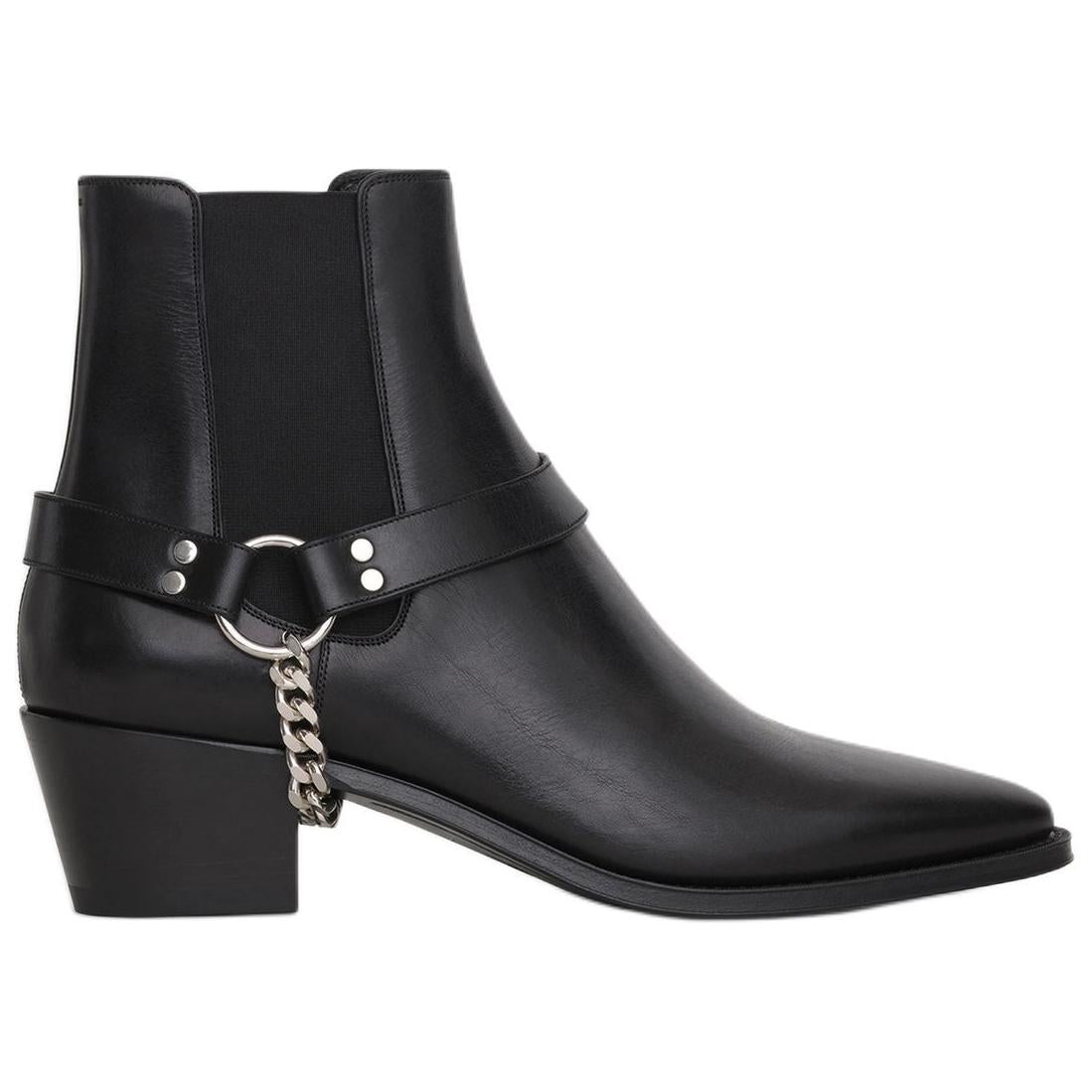 CELINE Camargue Chelsea Boots 6cm Men's Black