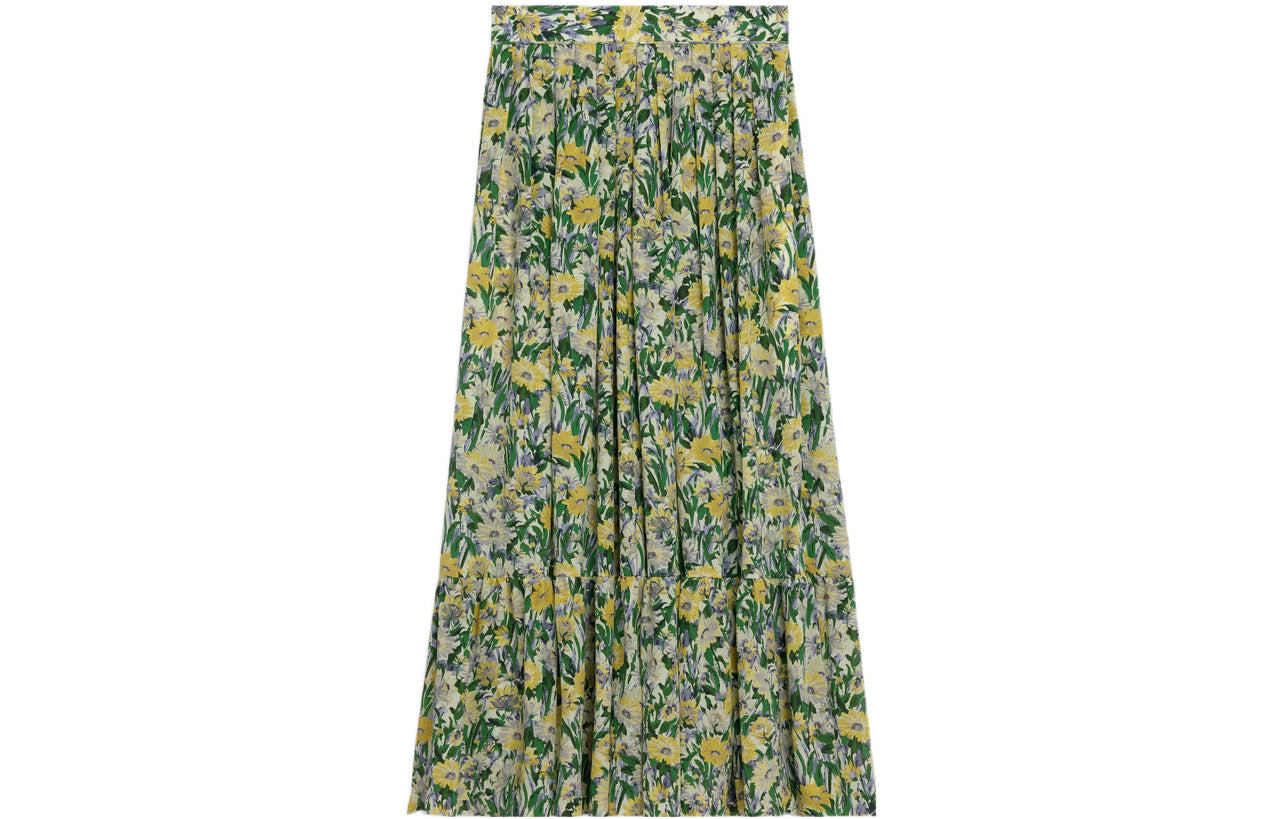 CELINE Casual Long Skirts Women's Green